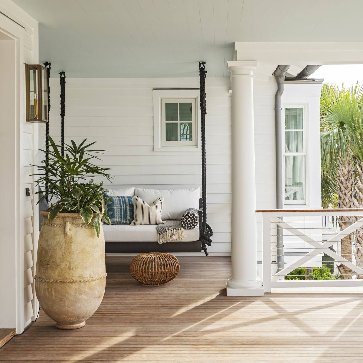 Covered porch of a Charleston home under Nautilus care
